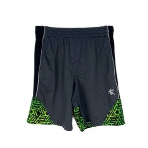 And1 Shorts Youth Small Gray Green Street Basketball Sports Activewear Boys Kids